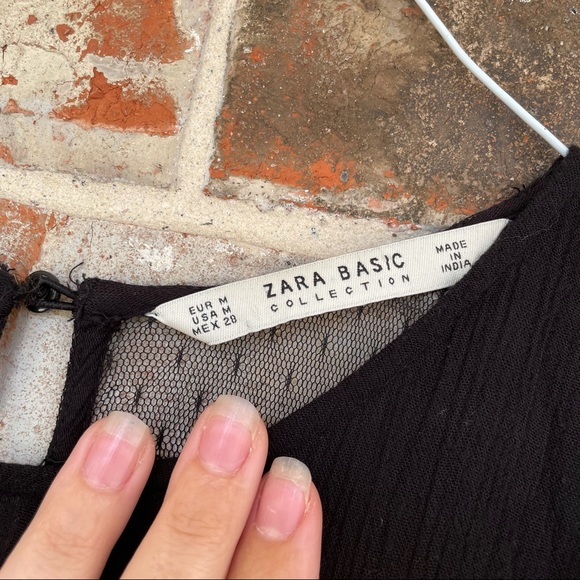 Zara Basic Rare Embroidered Animal Mesh Back Maxi - Picture 15 of 16